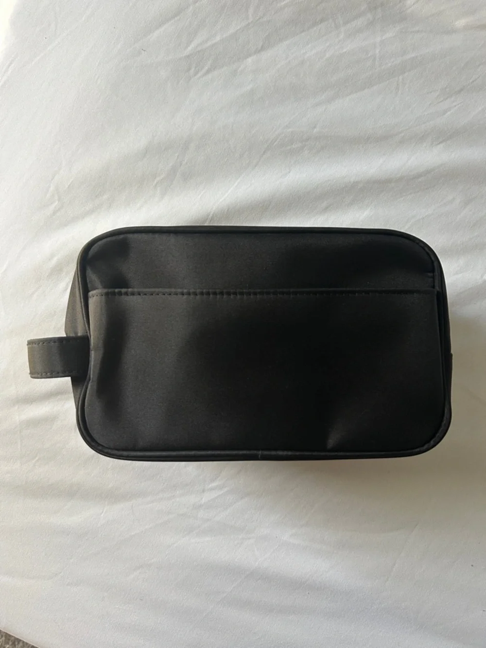 Milani Black Gold Embroidery Logo Zip Closure Cosmetics Travel Storage Bag